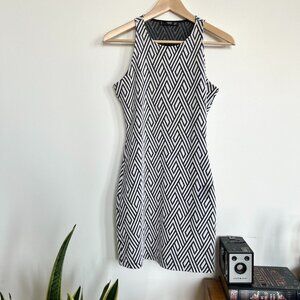 "MANGO" black & white dress- Size S